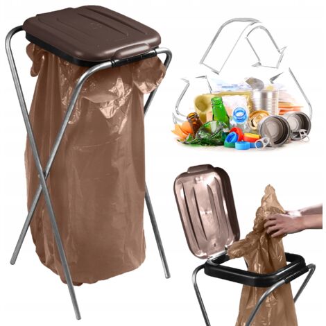 Panier KADAX, support de tri des déchets, 1 station pour sacs 120L, cadre