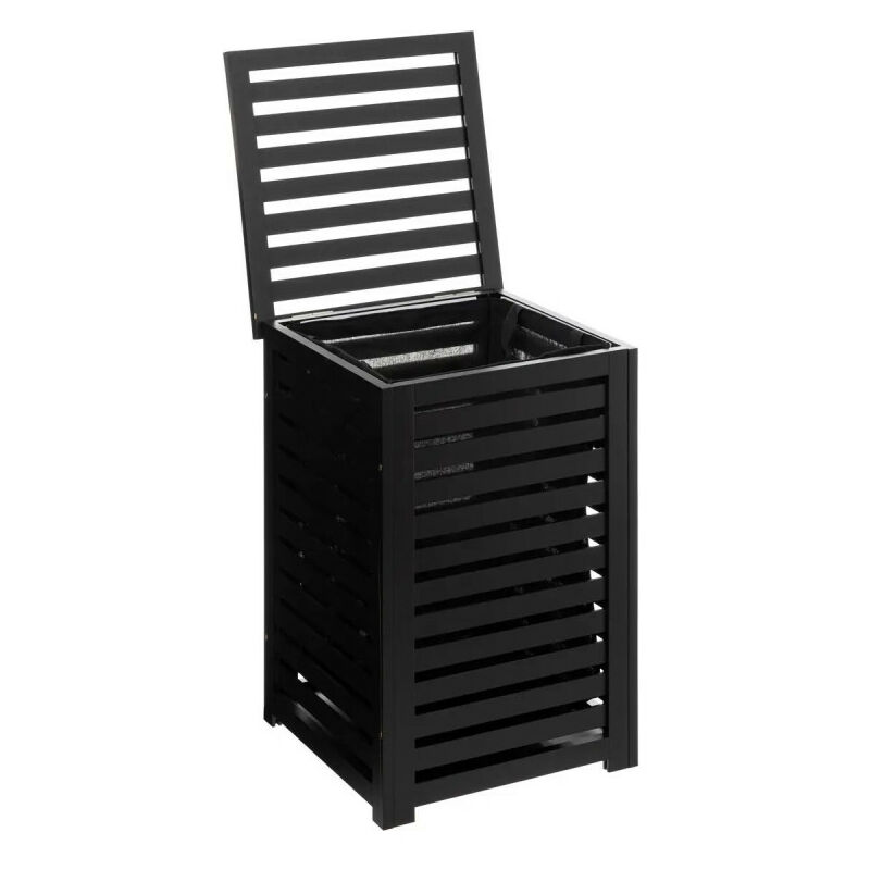Panier à linge 65L bois noir 5five
