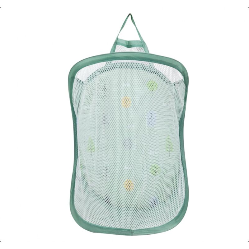 Panier linge bébé vert pop‑up – Pour jouets et vêtements en crèche