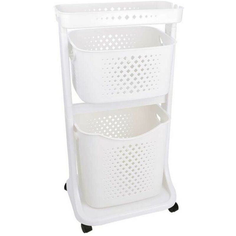 Kipit - Chariot à vêtements white polypropylène (33 x 81 x 44 cm)