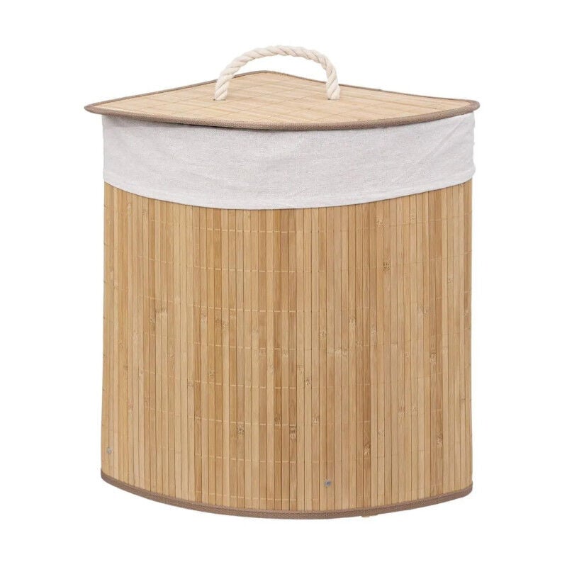 Panier à Linge d'Angle 'Bambou' 48L Naturel
