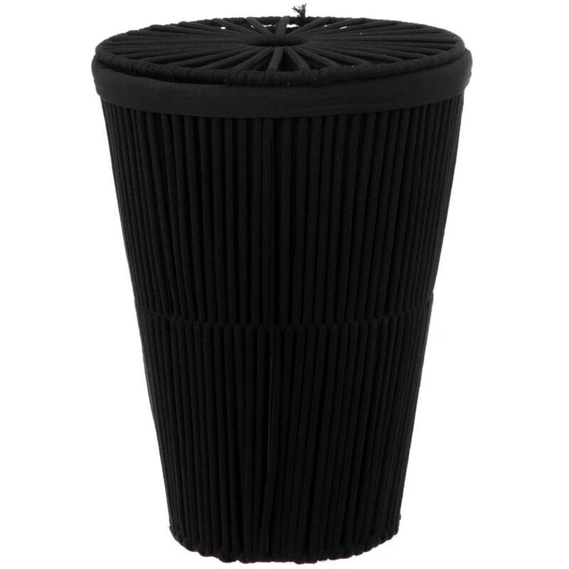 Panier à linge 42l manille noir - 5five