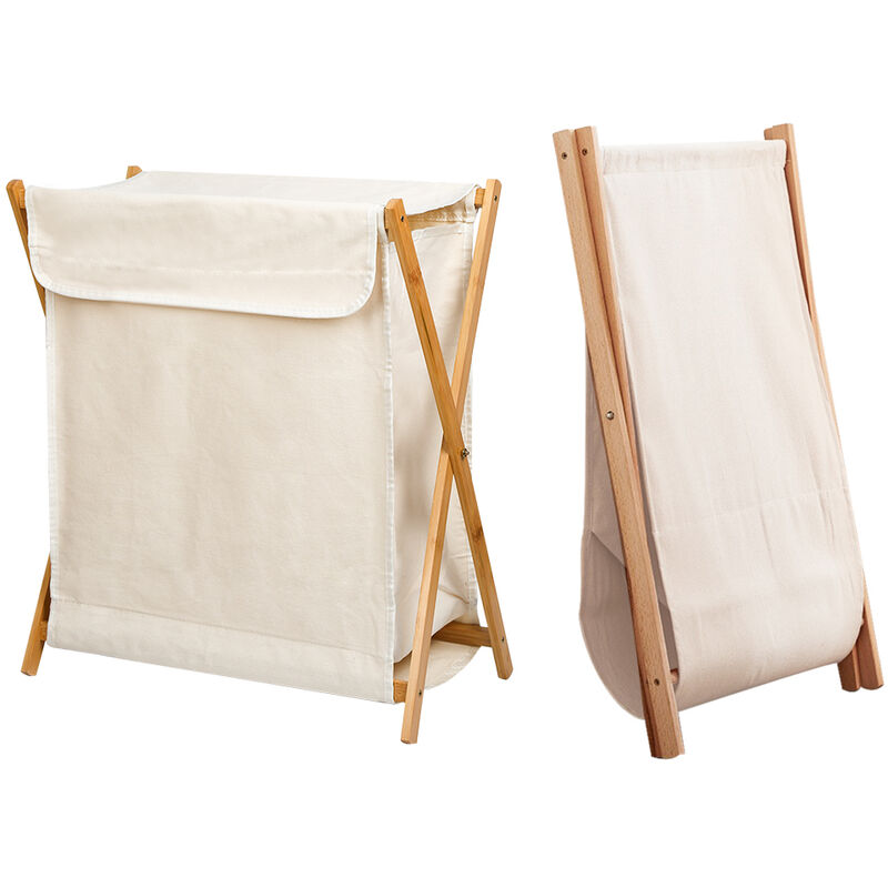 Panier à linge pliable, panier à linge sale pliable, sac à linge, panier à linge avec couvercle, pour appartement, dortoir et caravane