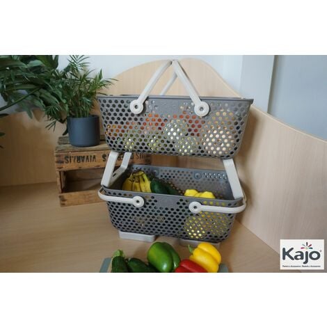 Panier Lot de 2 paniers Kajo 15L Vert Olive / Vert Amande