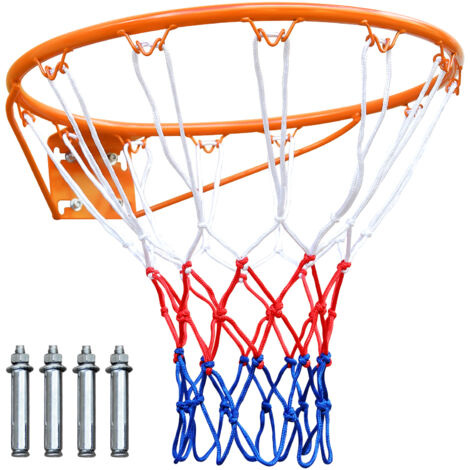 Panier mural de remplacement 45,72 cm, flexible, filet robuste, intérieur/extérieur, orange
