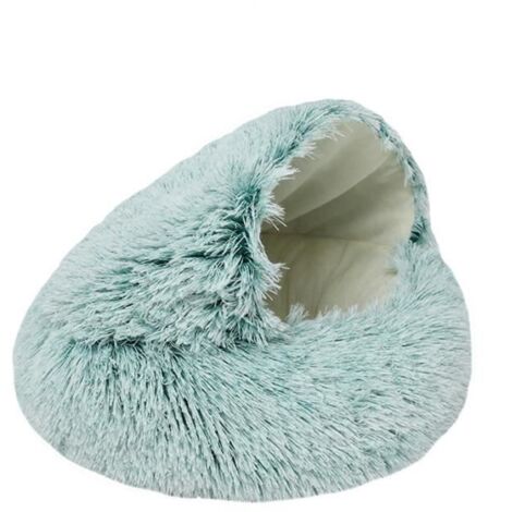 Panier - Non spécifié - 40cm - Vert - Lit moelleux - Semi-fermé pour Chats et Chiens