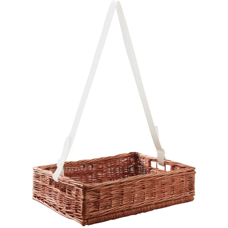 Panier ouvreuse cinéma en osier Avec sangle ajustable posée