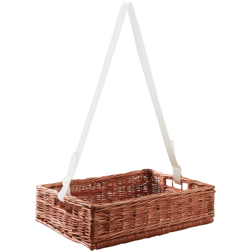 Panier ouvreuse cinéma en osier Avec sangle ajustable à poser