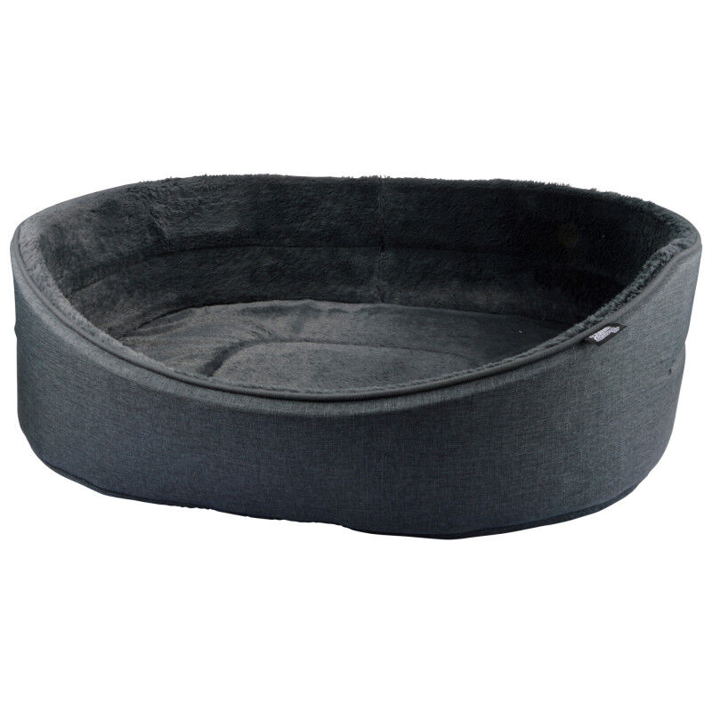 Panier ovale intérieur doux gamme 'Newton' toutes dimensions Love Story - Charbon - L 80 x l 62 x H 22.5 cm