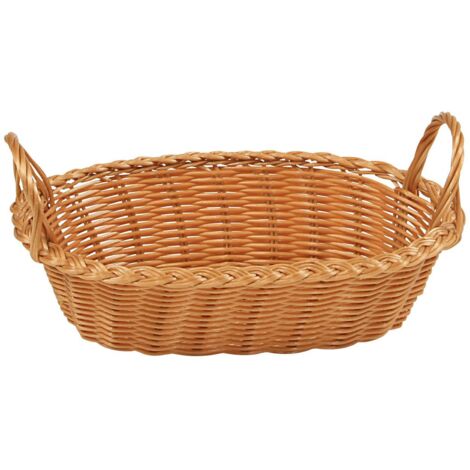Panier ovale pour le pain et les fruits, beige