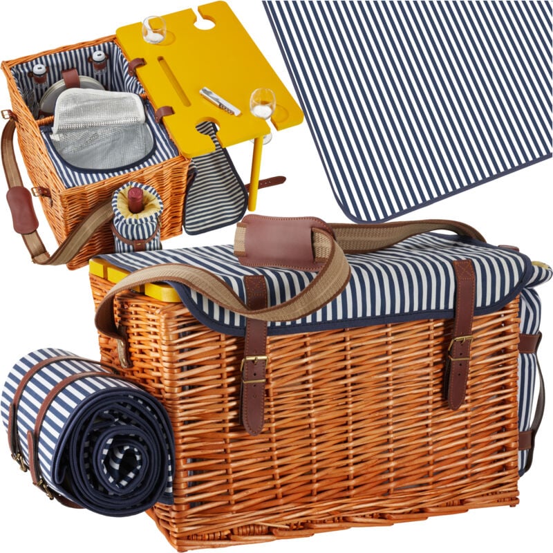 Tectake - Panier pique-nique rügen pour 4 personnes -