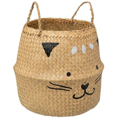 Panier pliable en roseau Chat D35