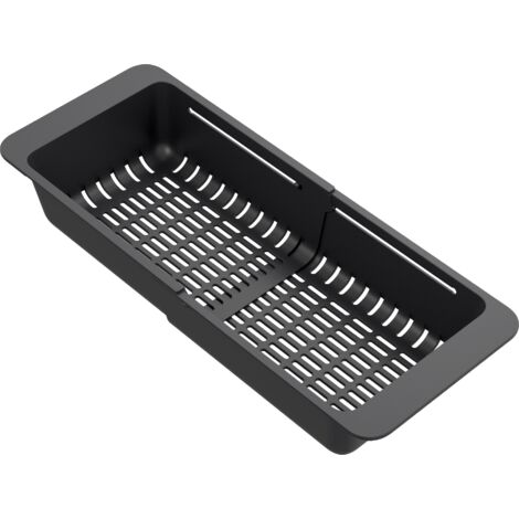 Panier Pliable pour Évier de Cuisine Granitan Universel Égouttoir Noir