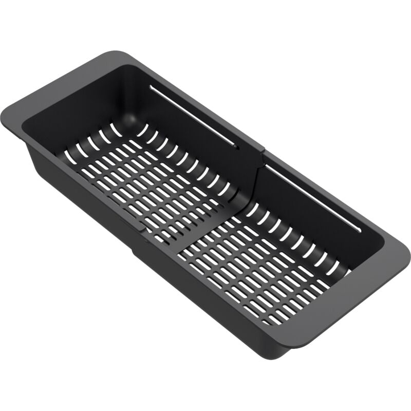 Panier pliant plastique noir égouttoir d'évier passoire universelle