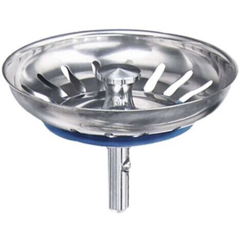 Panier Pour Bonde d'Évier de Cuisine 80 mm - Crépine Univers Acier Inoxydable, Bouchon Panier Pop-Up, Épingles 32 & 25mm - Lavable Lave-vaiss, Ne se Bouche & Ne Déborde Pas