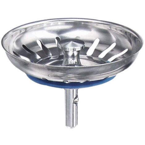 Panier Pour Bonde d'Évier de Cuisine 80 mm - Crépine Univers Acier Inoxydable, Bouchon Panier Pop-Up, Épingles 32 & 25mm - Lavable Lave-vaiss, Ne se Bouche & Ne Déborde Pas