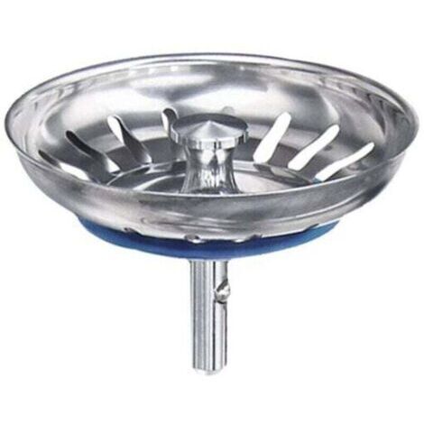 Panier Pour Bonde d'Évier de Cuisine - 80 mm - Crépine Univers Acier Inoxydable - Bouchon Panier Pop-Up - Épingles 32 & 25mm - Lavable Lave-vaiss - Ne se Bouche & Ne Déborde Pas