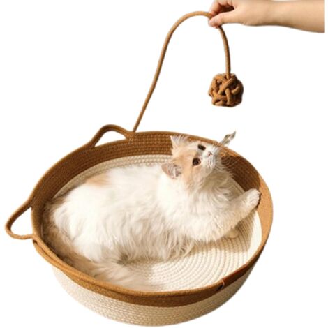 Panier pour chat avec fonction de rangement Paniers ronds faits à la main