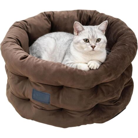 Panier pour Chat - Canapé Lavable avec Bord Surélevé - Lit Canapé