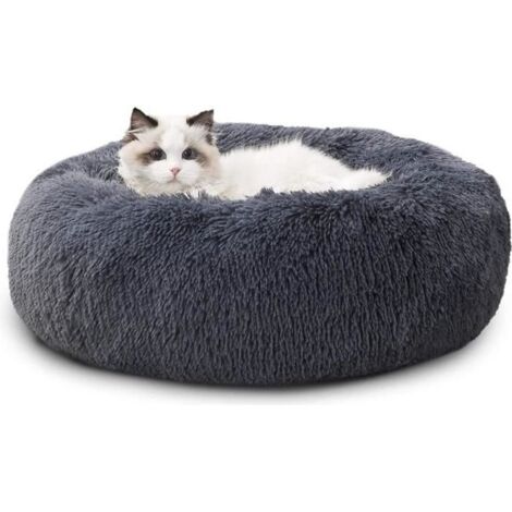 Panier pour Chat/Chien, Lit Pour Chat Canapé Ultra Doux Chaud - Gris foncé- 50 cm
