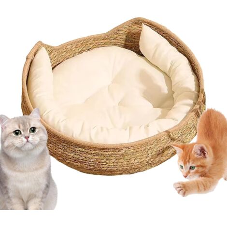 Panier pour chat - Corde en coton tressé avec coussin et