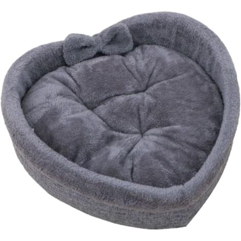 Panier pour Chat en Forme de Cœur Nid Douillet en Peluche pour Chaton