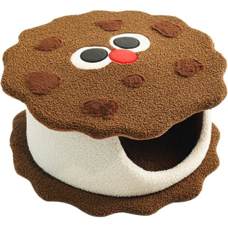 Panier pour Chat Niche Intérieure Design Cookie Nid Doudou Amovible Et