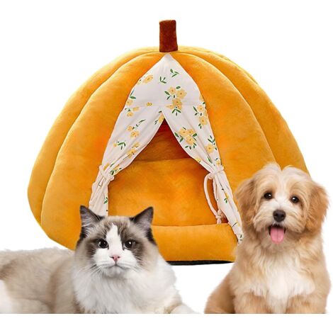 Panier pour Chat Nid Apaisant Lavable en Lit Grotte pour Chat Fermé