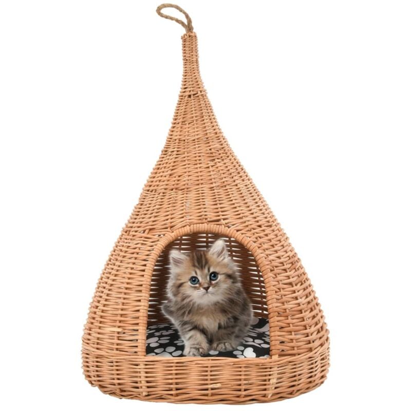 Vidaxl - Panier pour chats avec coussin 40x60 cm Saule naturel