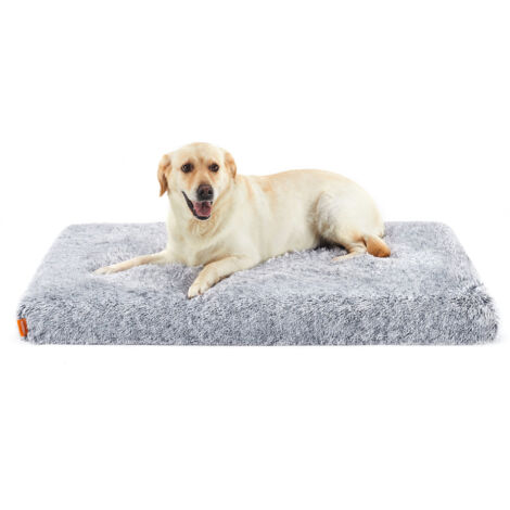 Panier pour Chien, Canapé Orthopédique pour Animaux, Mousse Alvéolée, Housse Amovible et Lavable, Taille XXL pour Chiens de Grande Taille, 122 x 74 x 10 cm, Gris Ombré