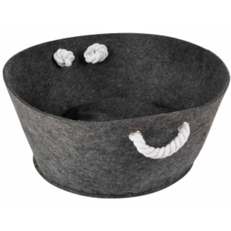 Panier pour Chien & Chat "Anses en Corde" 40cm Anthracite