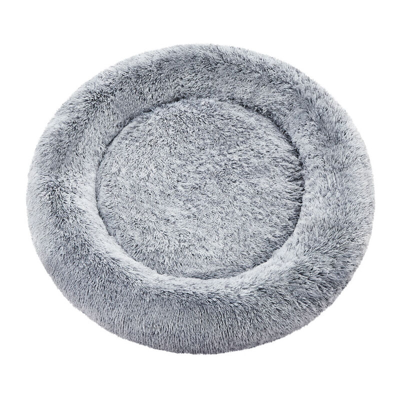 Panier pour Chien, Lit Ronde en Forme de Beignet, Canapé, Coussin Central Amovible et Lavable, Tissu Peluche Doux, Ø100 cm, Gris Ombré Panier pour Chien, Lit Ronde en Forme de Beignet, Canapé, Coussin Central Amovible et Lavable, Tissu Peluche Doux, Ø100 cm, Gris Ombré