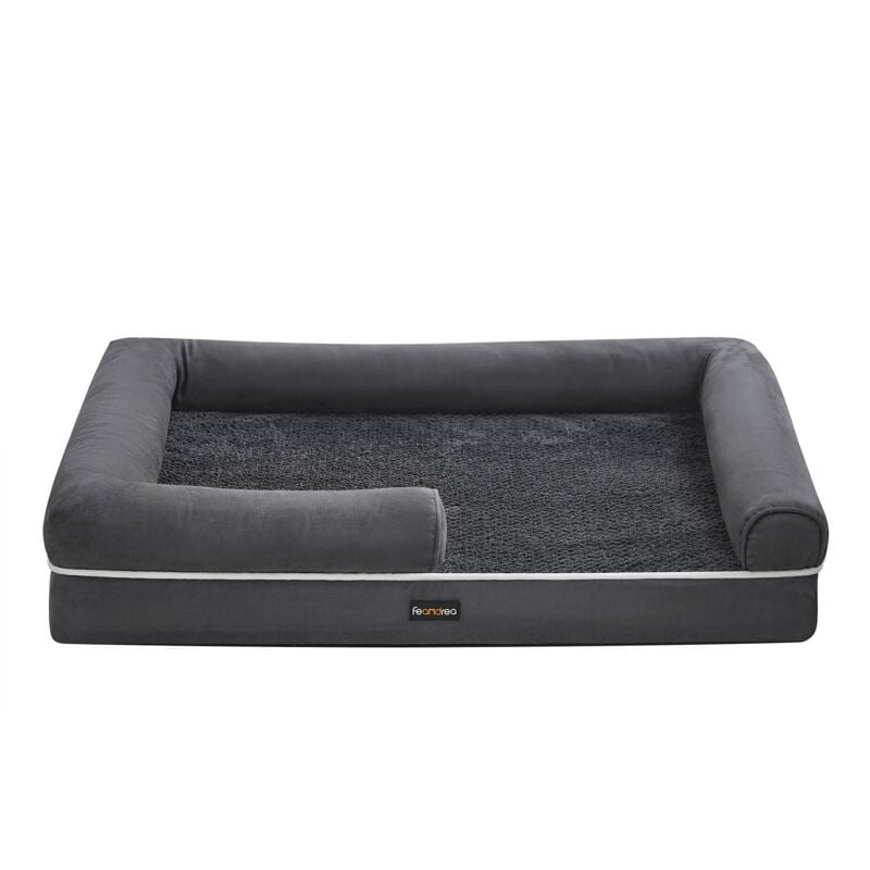 Feandrea - Panier pour Chien Orthopédique, Canapé, Lit pour Animaux, Rembourrage Moelleux, Bords Rehaussés, Housse Amovible et Lavable, 106 x 80 x 20