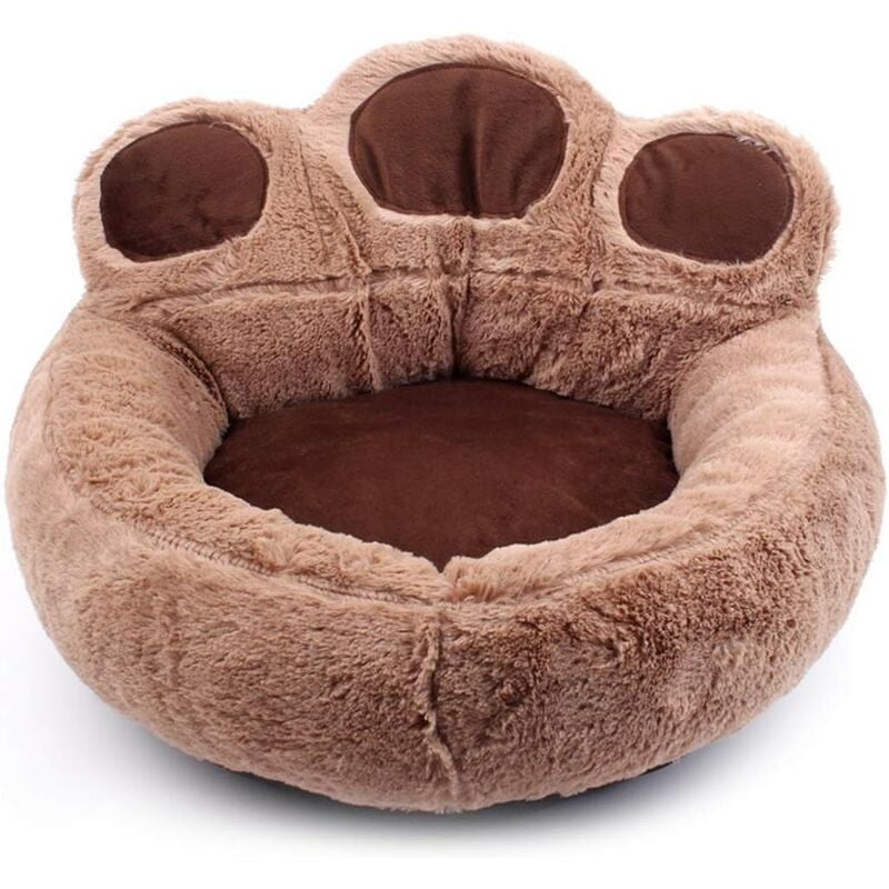 Kinsi - Panier pour Chiens Chats lit, Épaissie, patte d'ours, curry