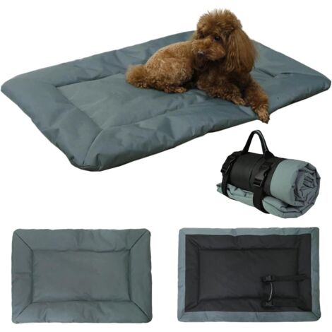 Panier pour Chiens Chats lit, Pliable, imperméable à l'eau, résistant à la traction et chaud, gris