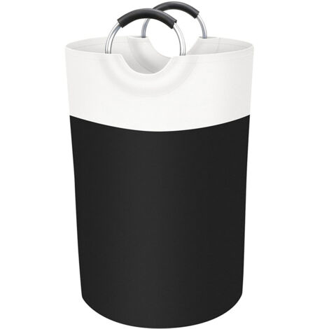 [Panier pour linge sale] Ander Lavable anti-déformation avec pochette de transport et manche aluminium, 41cm, Noir