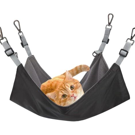 Panier pour petits chats noirs avec sangles et crochets réglables