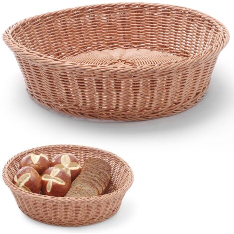 Panier présentoir buffet pour pain, rond, marron, diamètre. 400 mm - Hendi 426999