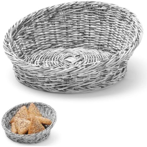 Panier présentoir pour pain, fruits, oblique, rond, diamètre. 310 mm gris - Hendi 426562