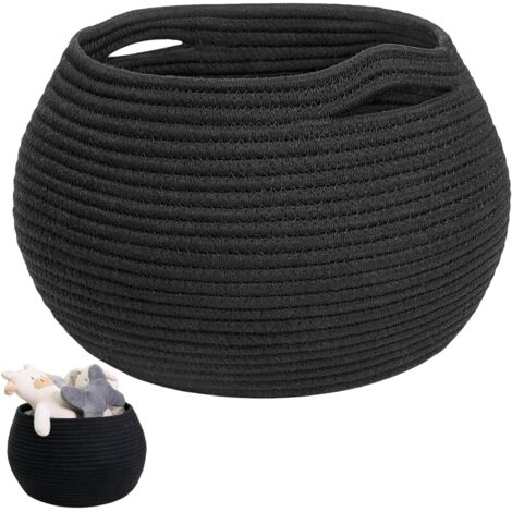 Panier Rangement Bohème – Grande Capacité Noir