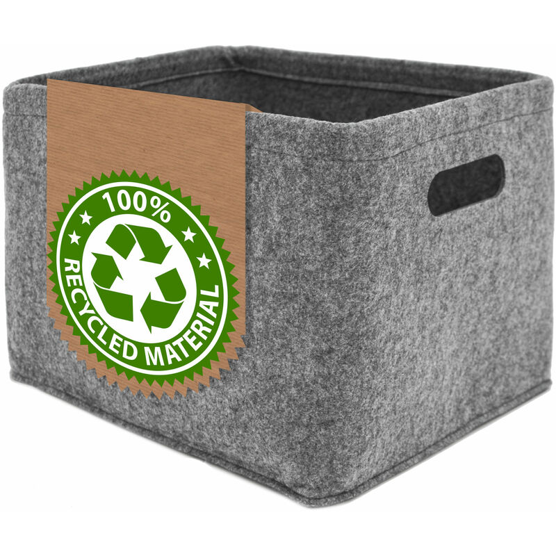Panier Rangement Pliable 32x26x23 Boite Rangement Feutre - Bac Rangement Armoire