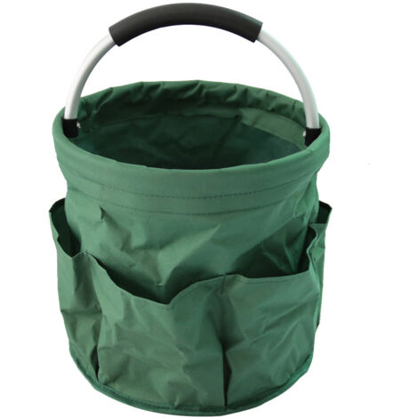 Panier Rangement Produit d'entretien, 6 rangements pliables, avec poignée de transport（vert）1pc