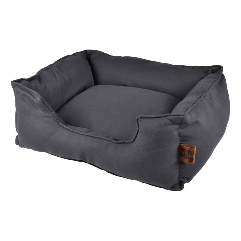 Panier rectangle gamme 'Terrazzo' toutes dimensions Love Story - Anthracite - L 55 x l 50 x H 20 cm
