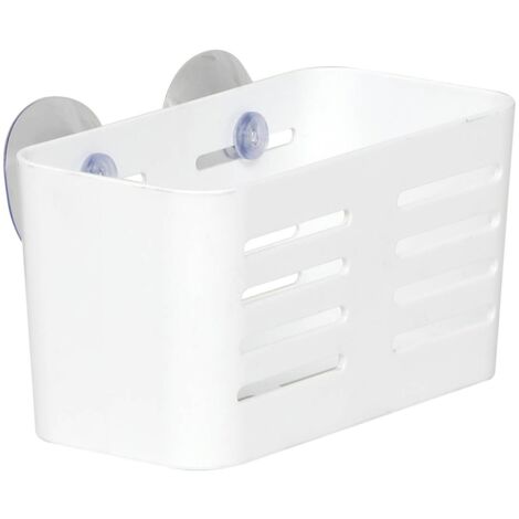 Panier rectangulaire mm ps sur ventouses - blanc - Tendance