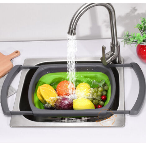 Panier rectangulaire Multifonctionnel rétractable créatif de Drain avec la Fonction de Fuite