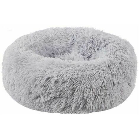 Panier Relaxant Lit pour Chat 40 20cm Pour Chats Et Petits Chiens Coussin De Lit De Chat Donut Lit De Chien Convient-Gris Pour les animaux de compagnie