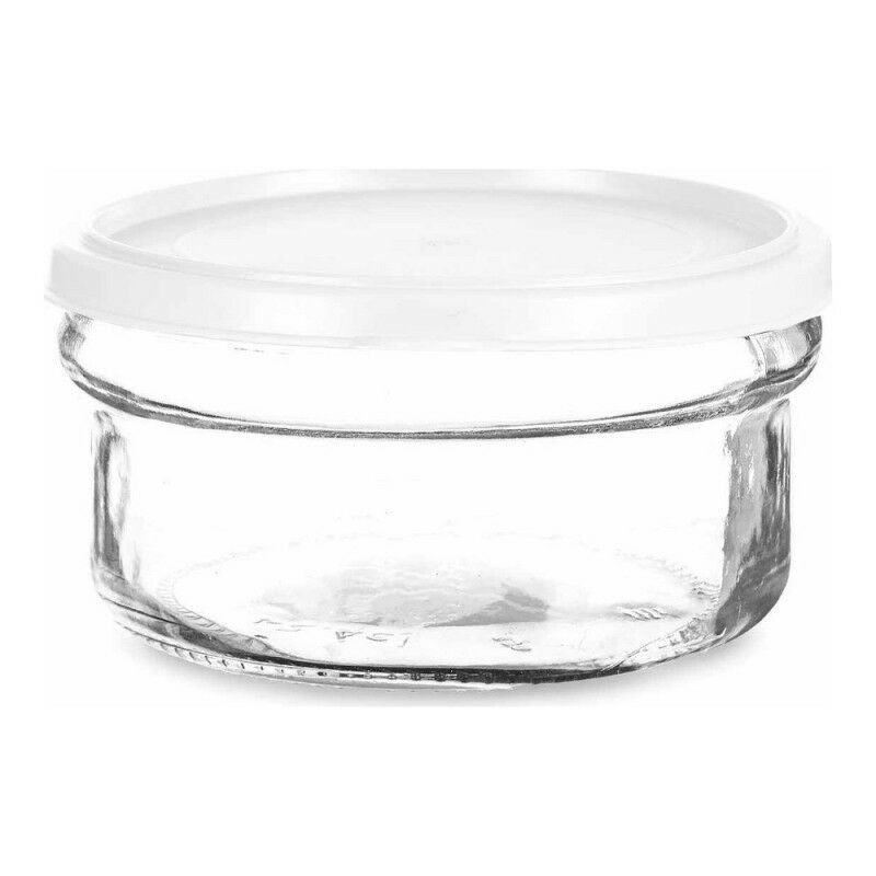 Panier-repas rond avec couvercle Blanc Plastique verre (415 cl)