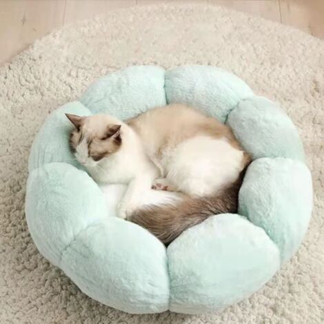 Panier Rond Chien Coussin Chat Panier Donut, Panier Chien Lit pour Chat Chien Extra-Doux Confortable 40cm vert