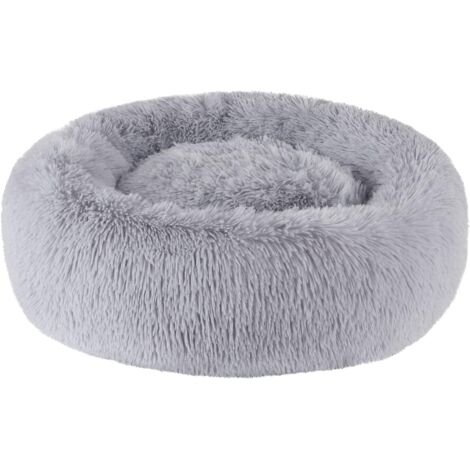 Panier rond et moelleux pour chien et chat, coussin en forme de donut, anti-stress, confortable et lavable (70 cm)