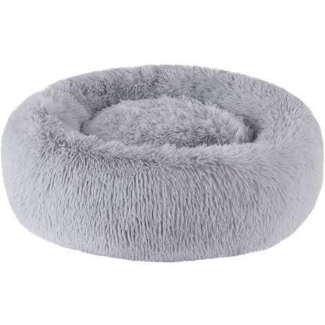 Panier rond et moelleux pour chien et chat, coussin en forme de donut, anti-stress, confortable et lavable (70 cm)